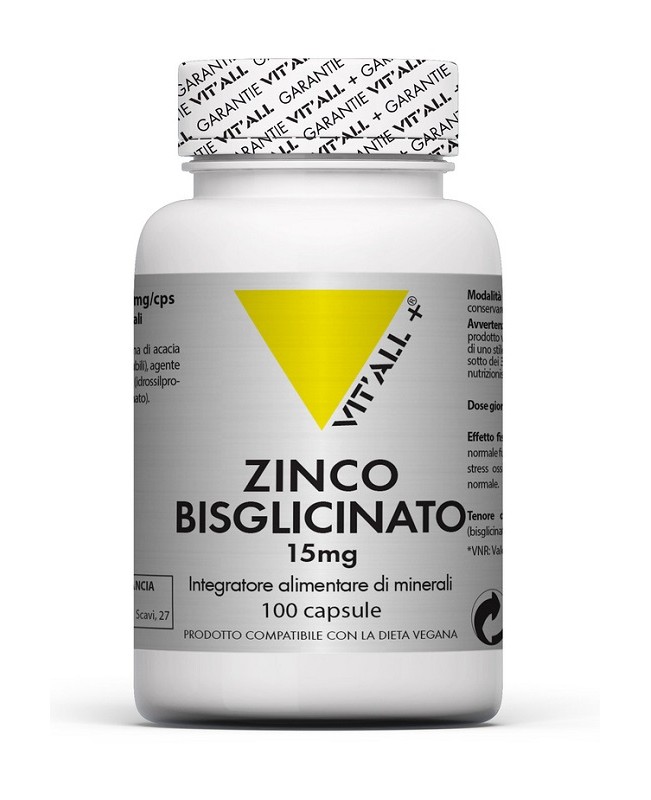 VITAL PLUS ZINCO BISGLIC 100CPS VEG