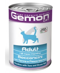 GEMON GATTO ADULT TONNO PESCE BIANC