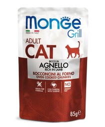 MONGE GATTO GRILL ADULT AGNELLO 85G MONGE GATTO GRILL ADULT AGNELLO 85G