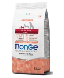 MONGE MINI ADULT SALM/RISO 7,5KG