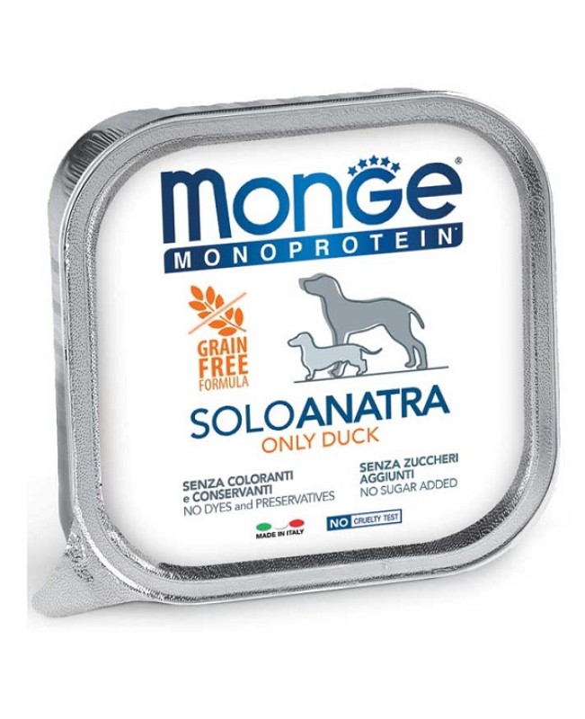 MONGE CANE MONOPROTEICO SOLO ANATRA