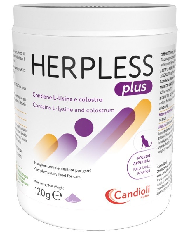 HERPLESS PLUS GATTO POLV APPET 120G HERPLESS PLUS GATTO POLV APPET 120G