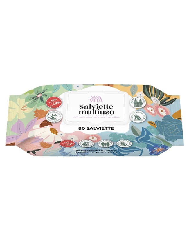 SANAVITA SALVIETTE MULTI 80PZ