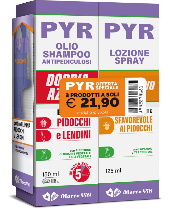PYR ABBINATA OLIO SH+SPRAY PREV+PET